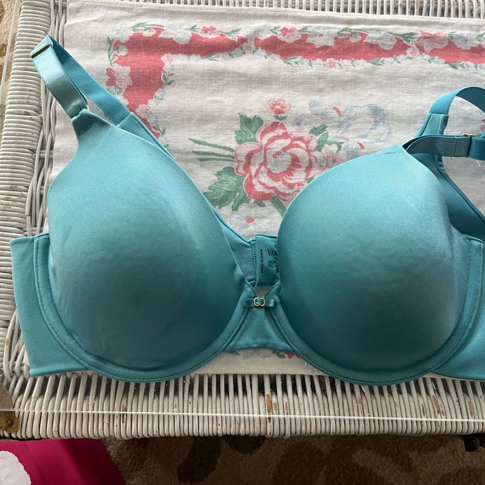 Vanity Fair Aqua Blue underwire Bra 38C - Picture 2 of 8